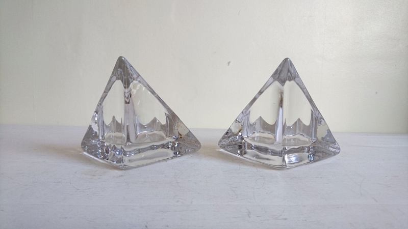 Chunky Crystal Triangular Candle Holders - Tord Kjellstrom, for Nybro Dsc_0012