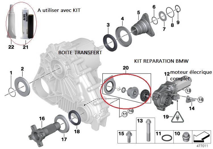 boite - [ BMW X3 LCI 3.0sd an 2009 ] pignon moteur électrique boite transfert HS? 27_boi11