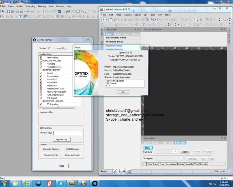Optitex v15.6.849 Full pack Licensed for life support all windows Optite11