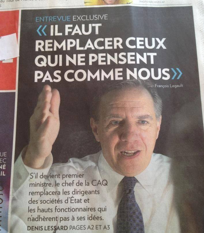 La CAQ destitue( Stéphane Hamel ) un critique du passeport sanitaire. Legaul10