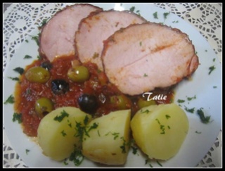 Rôti kassler de porc aux olives. 16299110