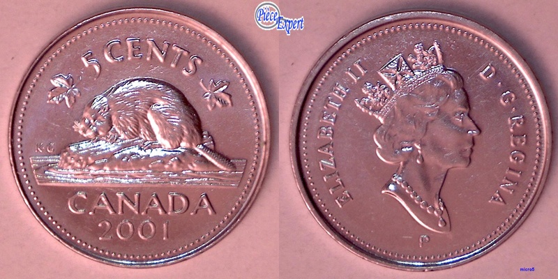 2001P - Coin Décalé Avers 5_cent18