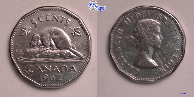 1962 - Coin Décalé Légende Avers 5_cent30