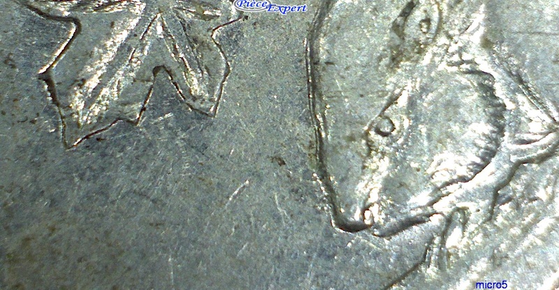 1956 - Coin détérioré Revers doublure tête du castor Cpe_i150