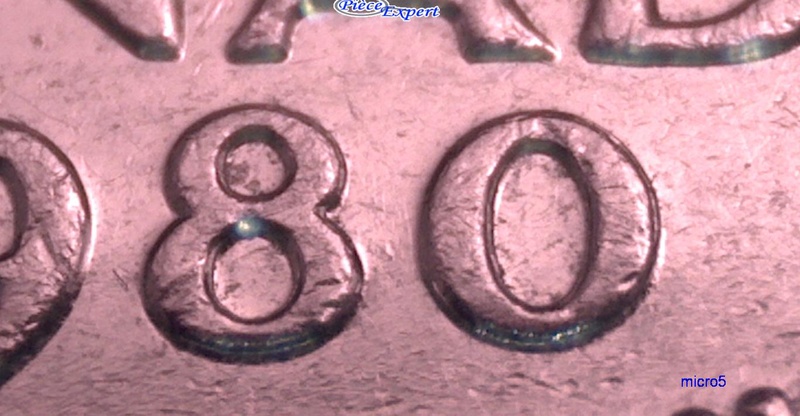 1980 - Coin Détérioré Légende & Double Date 180 Cpe_i349