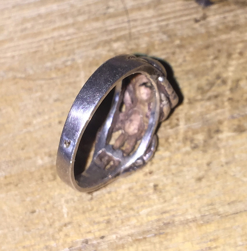 Bague araignée tête de mort  For411