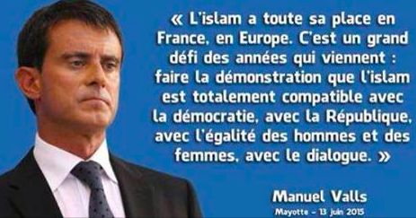 SELON LE PREMIER SINISTRE : L'ISLAM A TOUTE SA PLACE  EN FRANCE Valls-10