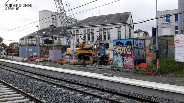 Evolution chantier halte de Rennes Pontchaillou [09/11/2016] 20161144