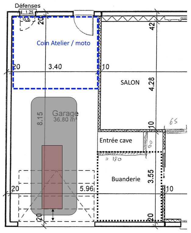 Avis emplacement/taille fosse garage Garage11