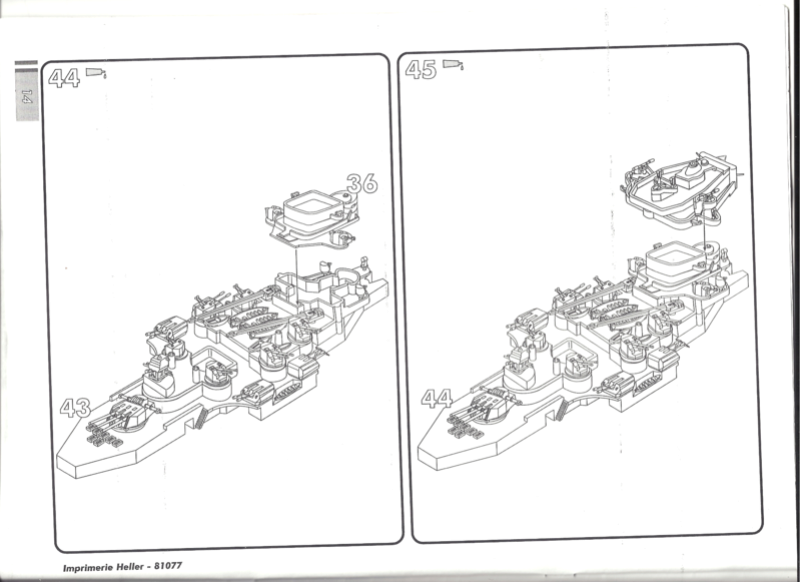 Cuirassé JEAN BART 1/400ème Réf 81077 Notice Heller25