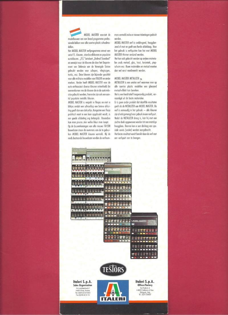 [ITALERI TESTOR 199.] MODEL MASTER Catalogue & nuancier imprimé 199. Model_12