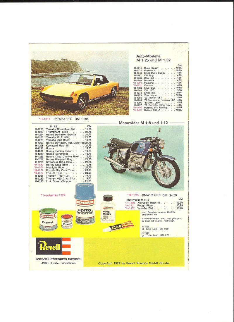 [REVELL 1972] Dépliant prospectus allemand 1972  Revell41