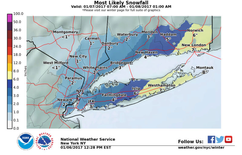 January 7th 2017 Snow Storm:  SNOW MAPS ONLY Stormt12