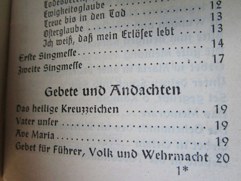 Chants religieux de la Wehrmacht (Prière au Führer) - Livret de chants WW2 Carnet11