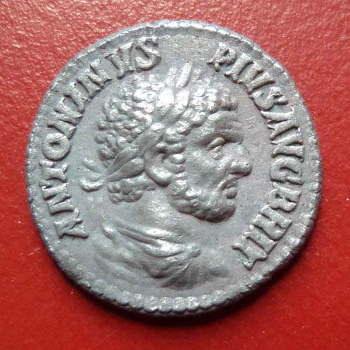 Indice d'usinage sur denier Caracalla Denier10