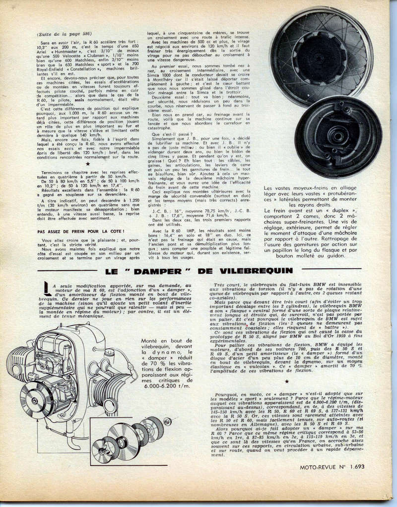 Essai R 60 Moto-revue mai 1964 Bmw_r614