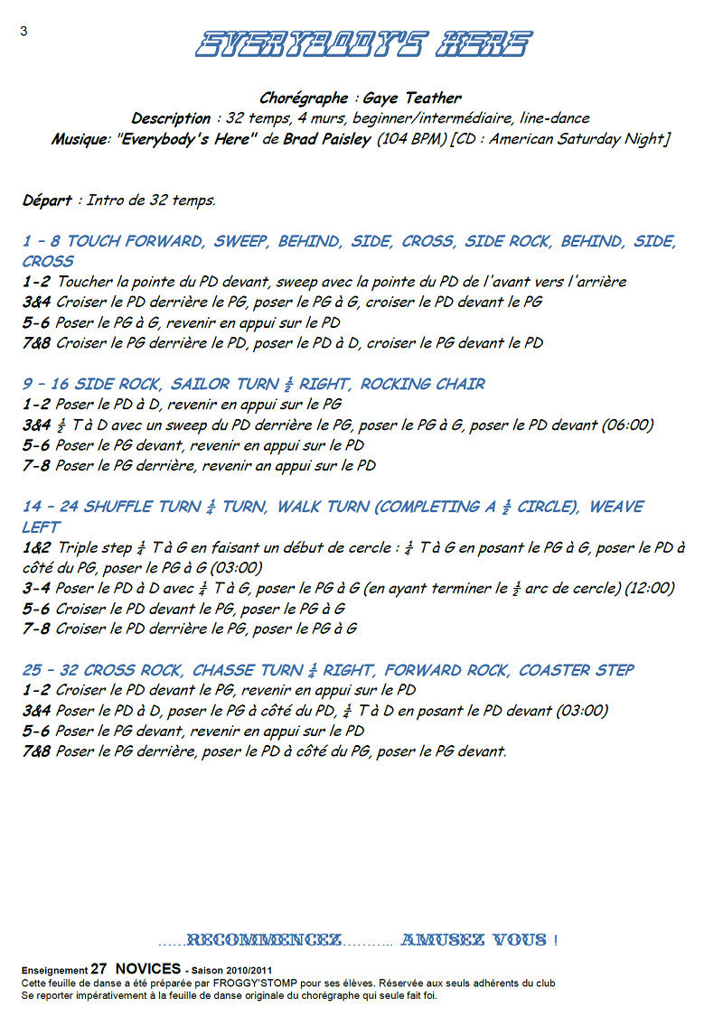 CHORÉGRAPHIES 2010 / 2011  410