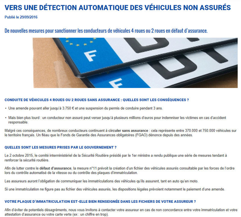 Détection automatique des véhicules non assurés Dytect10