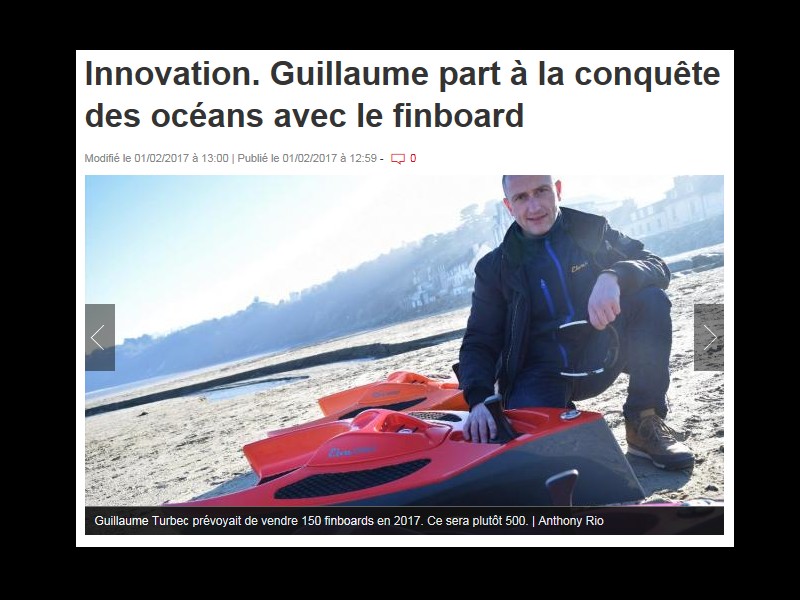 Innovation. Guillaume part à la conquête des océans avec le finboard N112