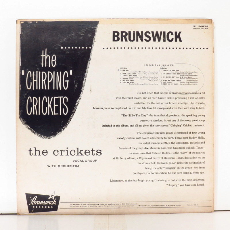 Buddy Holly & The Crickets - The "Chirping" Crickets - Brunswick records - bl 5438 - 1957 2312