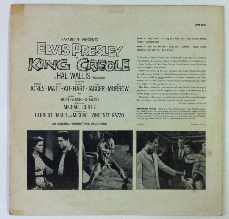 ELVIS PRESLEY -  King Creole - RCA Victor - lpm 1884  5011