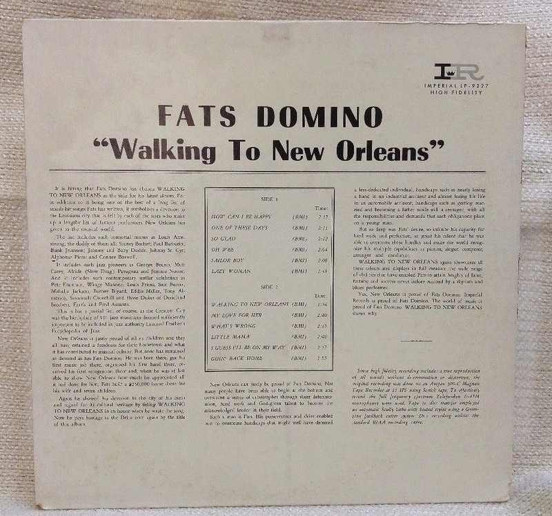 Fats Domino - Walkin' to new Orleans - Imperial - lp 9227 6810