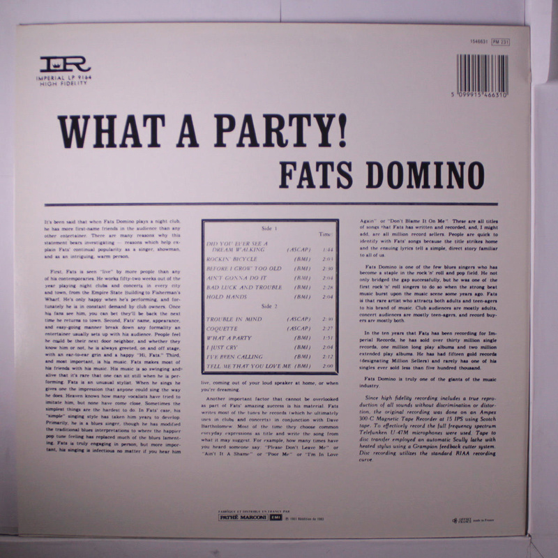 Fats Domino - What a Party! - Imperial 9164 7210