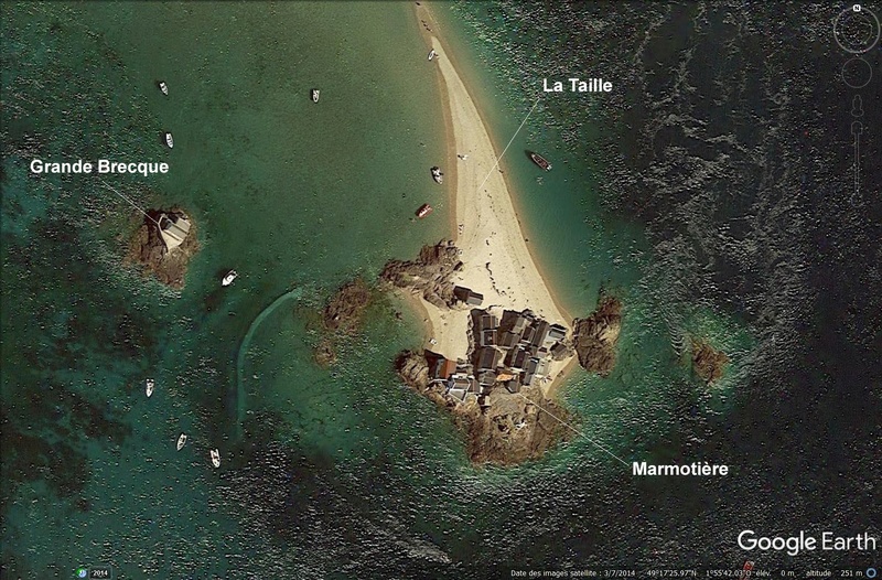 Les incroyables maisonnettes en pleine mer sur les îlots des Écréhou. Ecryho14
