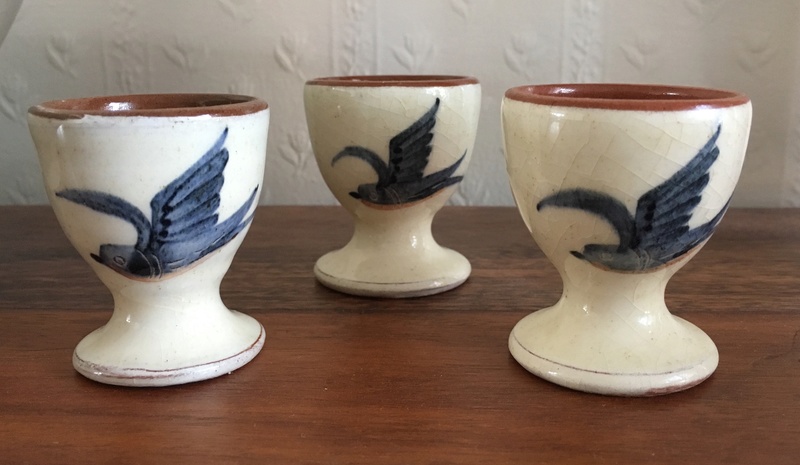Egg Cups With Bird Design. Alan Brough? (cf. Alan Beastow) Img_0510