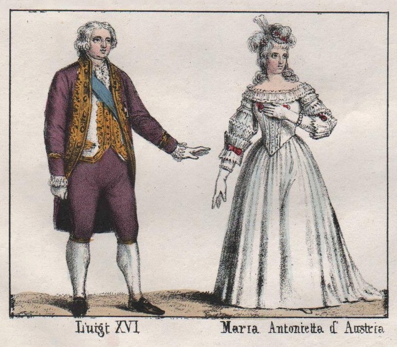 Gravures représentant Louis XVI et Marie-Antoinette Zzzfon14