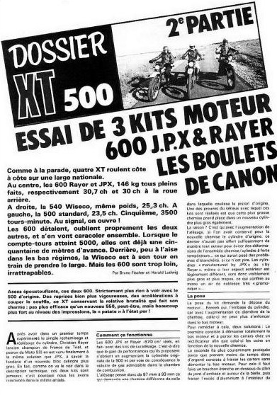 Moteur : Articles De Presse : Moto Journal n° 589 (essai de trois kits moteur : JPX600, Rayer 600, Wiseco 540) 816