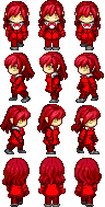 Pixel Art d'un personnage avec hache ... Red10