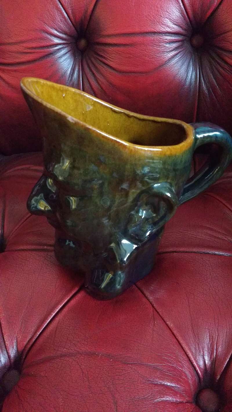 dark blue/brown treacle glased jug hand written mark Img_2015