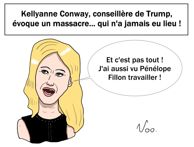 Kellyanne Conway, conseillère de Trump, évoque un massacre... qui n'a jamais eu lieu ! Facts10