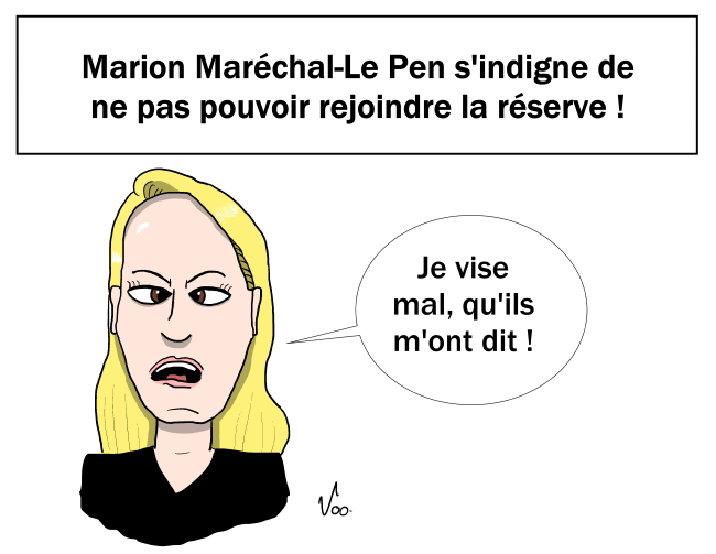 Marion Maréchal-Le Pen s'indigne de ne pas pouvoir rejoindre la réserve ! Marion11