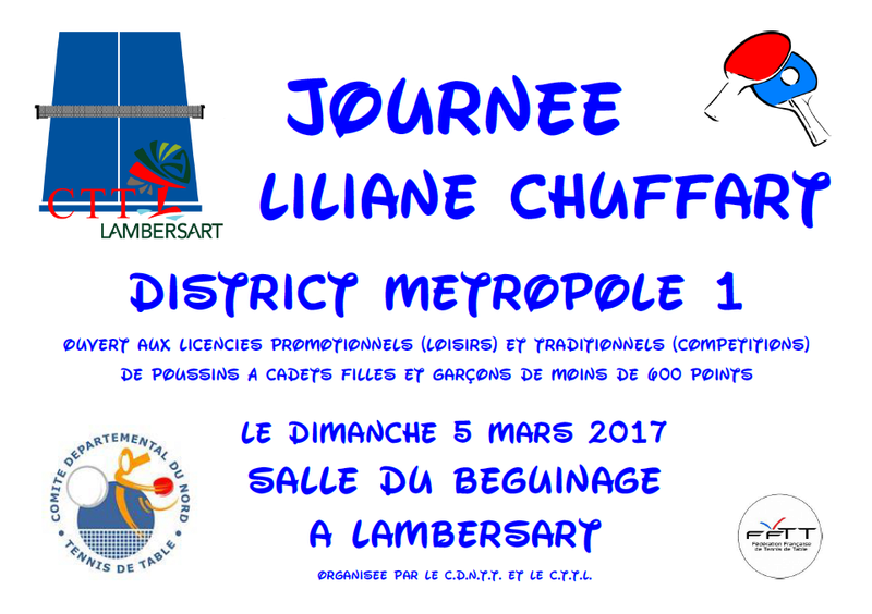 " Journée Liliane Chuffart " Métropole 1 Affich10