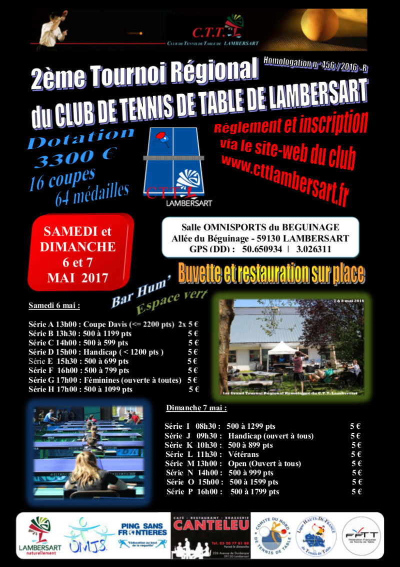 Tournoi Régional du C.T.T. Lambersart (59) - 6 & 7 mai 2017 Cttl_a11