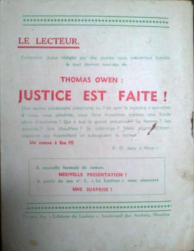 Collection du lecteur (ed du Lecteur à Nivelles en Belgique) Photo024