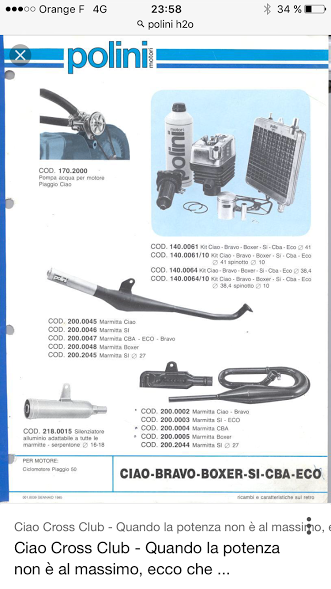 recherche vase expansion type polin H20 Polini11