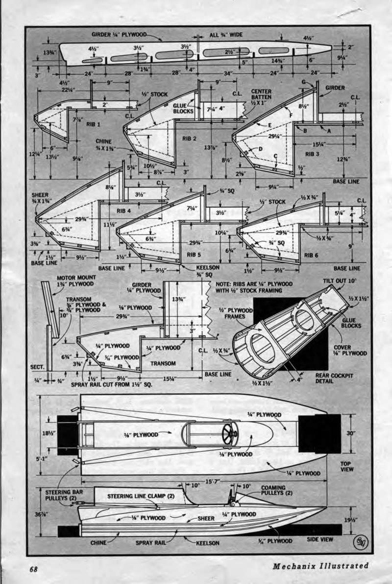 Tunnel hull plans