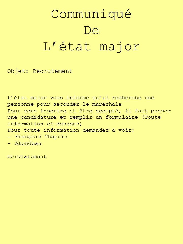 Recrutement pour seconder le Maréchal Com_re10