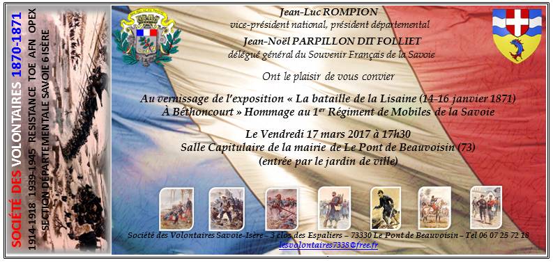 EXPO Bataille de la Lisaine - Hommage au 1er Bataillon des Mobiles de Savoie Invita10