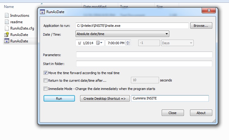 RunAsDate - Run a program with the specified date/time  Runasd10