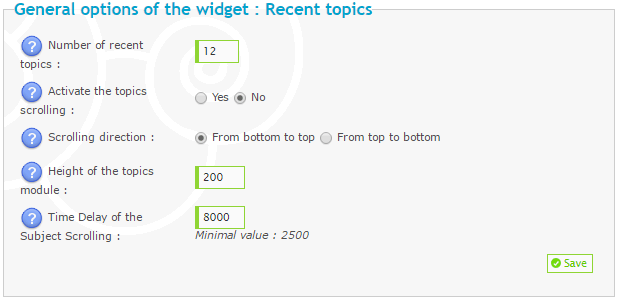 latest topics widget - Latest Topic System problem! Recent10