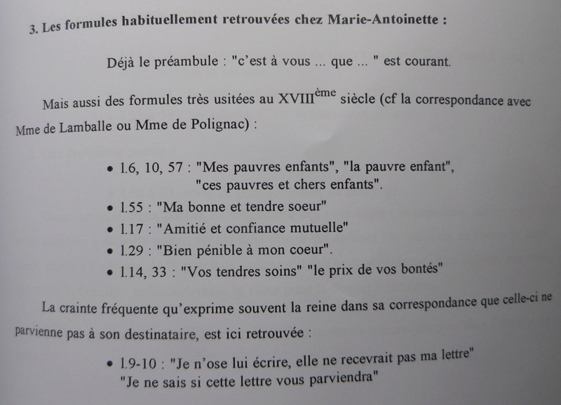Testament / Lettre de Marie-Antoinette à Madame Elisabeth, le 16 octobre 1793 Imgp5367