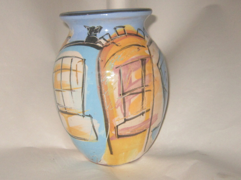 Abstract vase with mystery signature My110