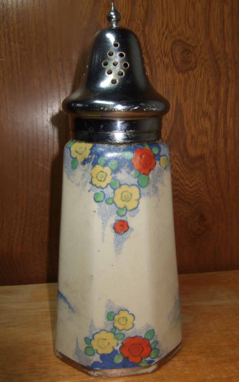 Mystery hand painted sugar sifter -staff? Ss311