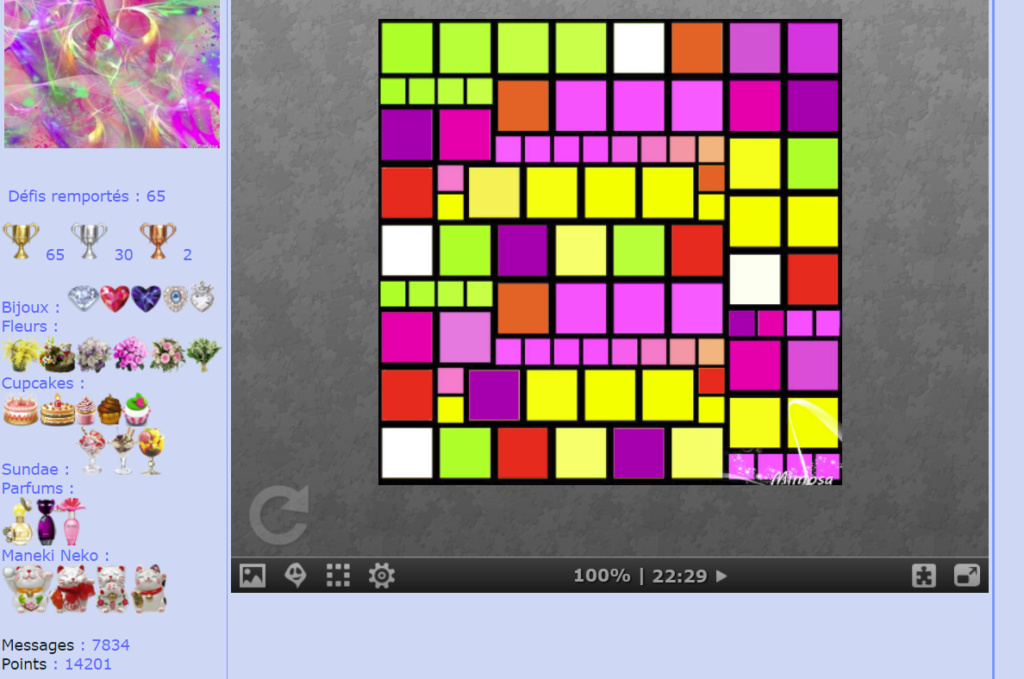 Puzzle #0454 /  Colorful squares #3 by Mimosa Carrzo10