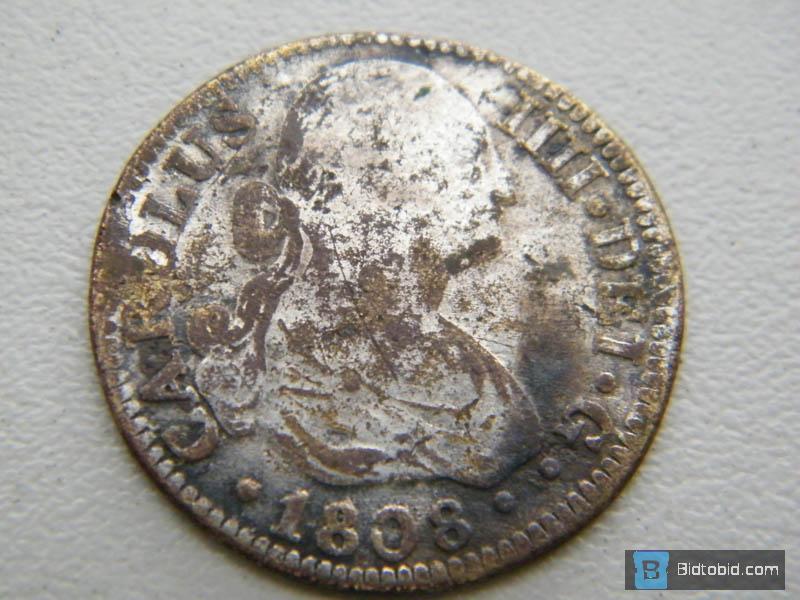 Moneda falsa de epoca CarlosIV año 1808, Dscf9810