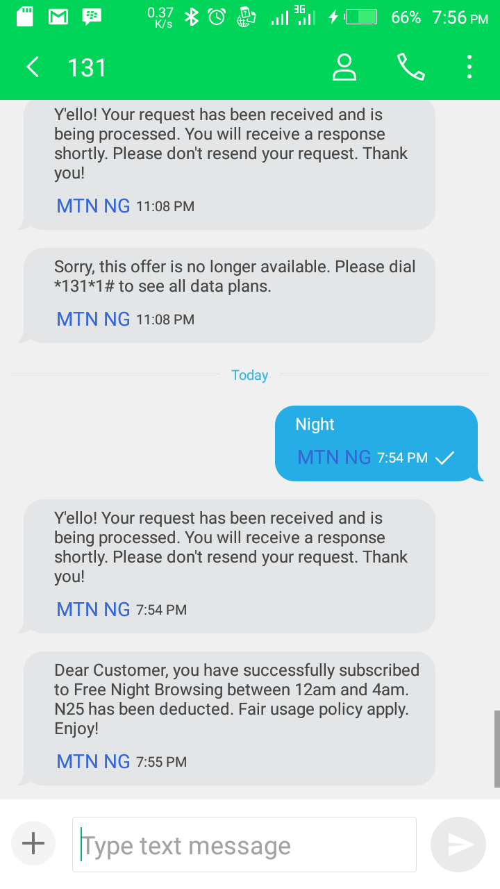 Mtn Night Plan 25naira 500mb Is Back And Better See How To Activate Yours Screen10